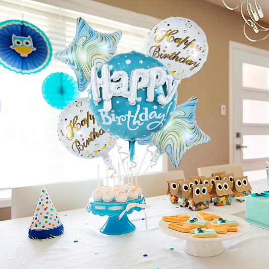 5Pcs Happy Birthday Balloons Set